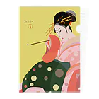 陽気絵屋(Yo-U-Ki-e, ya)-POP浮世絵のYo-U-Ki-e「玉屋内小紫」（浮世絵）クリアファイル Clear File Folder