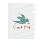 モコモコミュージアムのblue bird Clear File Folder