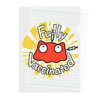 ねずみのすきまのFully Vaccinatedめんだこ Clear File Folder