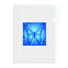 okanoxnekoの青い蝶 Clear File Folder