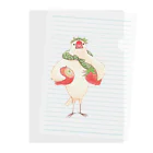 ふろしき文鳥のお店の苺のヘタ冠 Clear File Folder