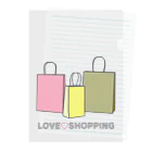 ヨープキャンが気になったの紙袋 LOVE SHOPPING Clear File Folder