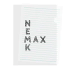 めいぷるのＮＥＭＫＭＡＸ(黒文字) Clear File Folder