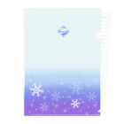 クロフミのまったりショップの吹雪くんのふんわり雪 Clear File Folder