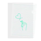 らくがきクオリティのmint green lover Clear File Folder