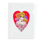 濃いコーヒーのお花とお姫さま Clear File Folder