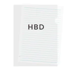 VVWORDSのさりげないハピバ・HAPPYBIRTHDAY Clear File Folder