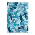 Teal Blue Coffeeのhide-and-seek Clear File Folder