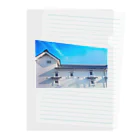 MUGURa-屋の青い空　白い壁 クリアファイル
