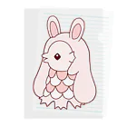 かわいいもののおみせ　いそぎんちゃくのうさ耳アマビエ Clear File Folder