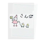 Icco-shopのIcco信者とピヨ子の日常【さんぽ】 Clear File Folder