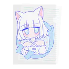 かわいいもののおみせ　いそぎんちゃくの白猫ちゃん🐈 クリアファイル