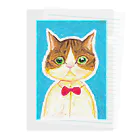 さいとうあかねのキジとらねこ 蝶ネクタイ Clear File Folder