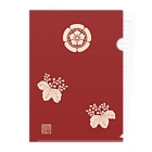 Rigelの木瓜桐文緋羅紗陣羽織柄 Clear File Folder