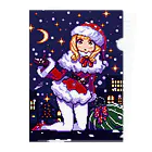 神月秋丸(KamizukiAkimaru)の【ドット絵】クリスマスガール Clear File Folder