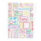 いぜむの飯テロネオン_colorful クリアファイル