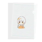 さくらもちの三つ編み女の子(オレンジ色) Clear File Folder