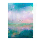 【ホラー専門店】ジルショップの油絵風の癒しデザイン(ターコイズブルー) Clear File Folder