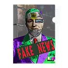 PALA's SHOP　cool、シュール、古風、和風、の虚偽報道　FAKE　NEWS クリアファイル