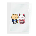 もちぱっちの七五三にゃんこ Clear File Folder