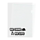 アウトドアデザインのNO CAMP NO LIFE Clear File Folder