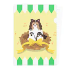 Kotetsu diary(SUZURI店)のシェルティ×十姉妹 Clear File Folder