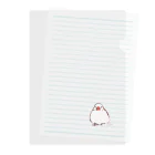 Joy. Ree Illustration SUZURI Shop の溶けてる文鳥 Clear File Folder