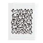 ロゴTシャツのひよこ堂のペンギン PENGUIN 集合プリント Clear File Folder