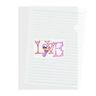 面白Tシャツ専門店の〰️loveを添えて〰️ Clear File Folder