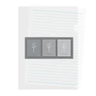 rilybiiの3 frame gray Clear File Folder