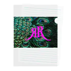 Black Rain/яR STOREのяR Peacock series Clear File Folder