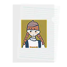 涼しい夏のどんぐり帽子の女の子 Clear File Folder