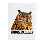 有限会社サイエンスファクトリーのBIRDS OF PREY ベンガルワシミミズク Clear File Folder