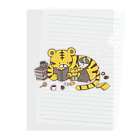70%charactersのトラと読書 Clear File Folder