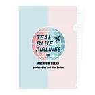 Teal Blue CoffeeのTEAL BLUE AIRLINES Clear File Folder