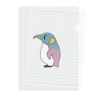 ミズワリワークスのヨコカラペンギングラデ Clear File Folder