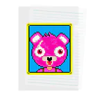 Cartoon☆style☆Fortniteのピンクのくまちゃんドット絵 Clear File Folder