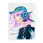 にじげん福岡のサイバーパンク　オシャレ Clear File Folder