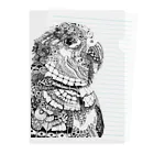 癒しのシロハラインコ 鳥まみれのN? シリーズシンプルver シロハラインコ Clear File Folder