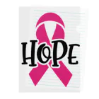 Fred HorstmanのBreast Cancer HOPE  乳がんの希望 クリアファイル