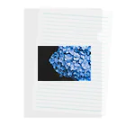 かずまるショップのあおいあじさい Clear File Folder