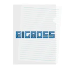 【何字ゃ文字屋】の「BIG BOSS」新ロゴ フォント Clear File Folder