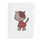 pipro(ぴぷろ)のネコサン(ponchozoo) Clear File Folder