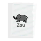 MrKShirtsのZou (ゾウ) 色デザイン Clear File Folder