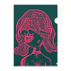 一欠片のカセットテープの神秘ちゃん【緑】 Clear File Folder