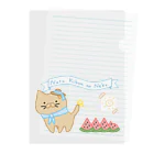 せきれいの夏気分のねこ Clear File Folder