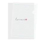 cocono shopの自分を大切に -love yourself- Clear File Folder