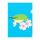 LalaHangeulの桜とメジロさん Clear File Folder
