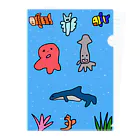 絵が下手な人。の海産物フェア Clear File Folder