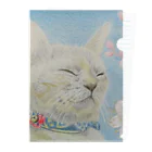 理絵のねこ ぬくぬく Clear File Folder